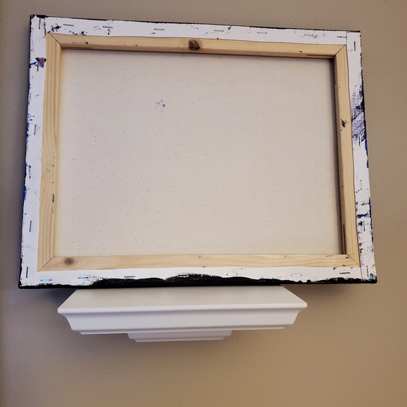 Black Tree Silhouette w/ Swing Acrylic Painting O - Picture 2 of 4